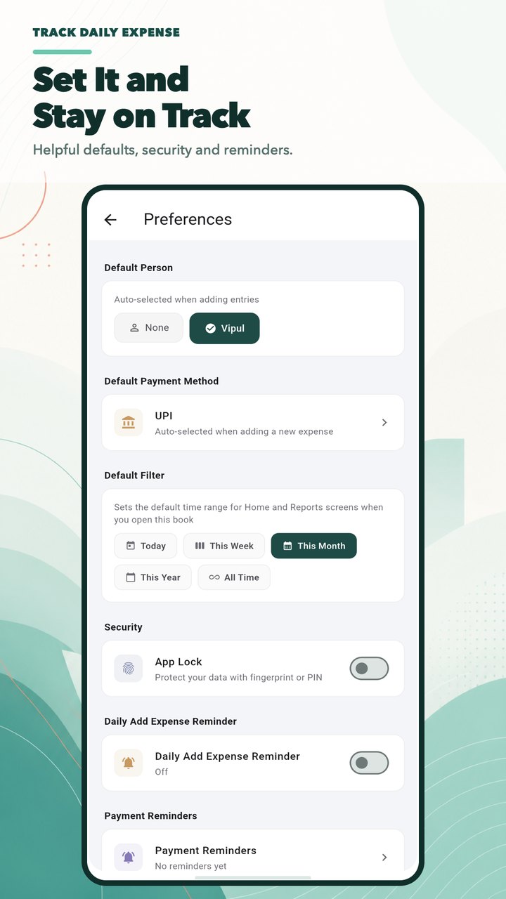 Set recurring entries